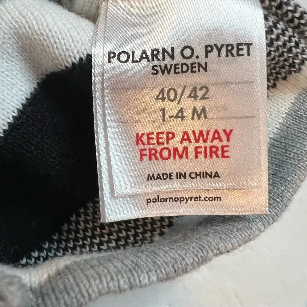 Polarn O. Pyret Grey Organic Cotton Mouse Hat 1-4 Month New - Picture 3 of 5
